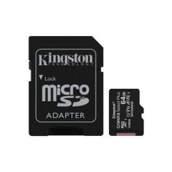 Kingston Canvas Select Plus 64GB microSDXC karta, UHS-I U1, A1 + adaptér