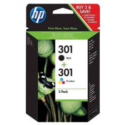 HP 301 combo pack (černá + barevná), N9J72AE