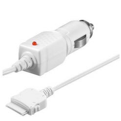 PremiumCord iPod/iPhone napájecí/nabíjecí adaptér do auta 12V. bílá