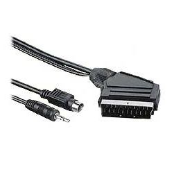 PremiumCord Kabel SCART-S-video+sjack3.5"2m+kondenz.