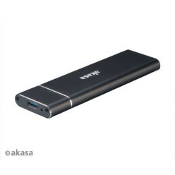 AKASA externí box na M.2 (SATA) SSD, USB 3.1, černý