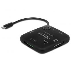 Delock OTG čtečka karet + 3-portový USB Hub