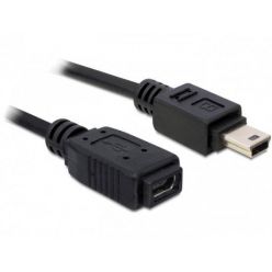 Delock prodlužovací Mini USB 2.0 kabel, mini B 5pin samec/samice, 1m