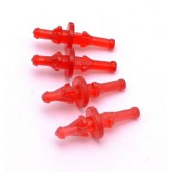Primecooler PC-RS1UVR, gumové šrouby, UV reaktivní, červené, 4ks