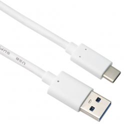PremiumCord USB 3.1 kabel USB-C - USB-A, 10Gbps, 0.5m, bílý