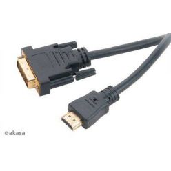 AKASA kabel Dual-Link DVI-D na HDMI, 1.5m, černý