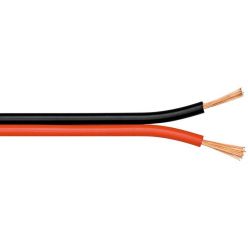 PremiumCord Nestíněná dvojlinka pro LED 2x0.50mm černá/červená 1m
