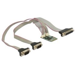 Delock Module MiniPCIe I/O PCIe full size 2 x Serial RS-232 + 1 x Parallel