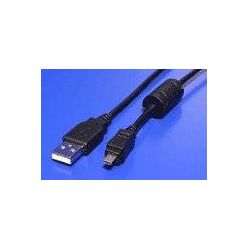 USB 2.0 kabel, typ A -> mini USB KODAK U8, 1.8m, černý