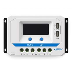 EPEVER VS3024AU solární PWM regulátor 12/24 V, 30 A, USB, vstup 50V