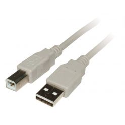 Kabel USB A-B, 5m, šedý