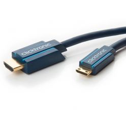 ClickTronic propojovací kabel z mini HDMI -> HDMI 1.4, 2m, zlacený