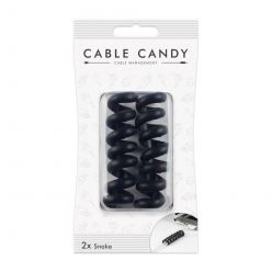 Kabelový organizér Cable Candy Snake, 2 ks, černý
