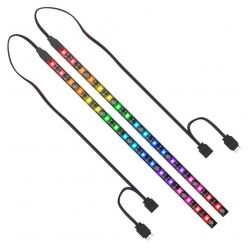 SilentiumPC Aurora Stripes ARGB, 2x LED pásek, 18x LED, 30cm