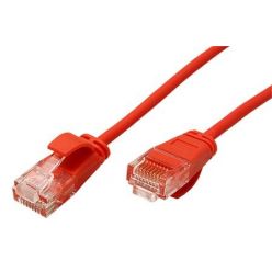 UTP patchkabel kat. 6a, tenký, LSOH, 0,3m, červený