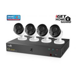 Kamerový set iGET HOMEGUARD HGNVK85304 systém s PoE napájením, 8kanálové NVR + 4x HGNVK930CAM FHD kamera