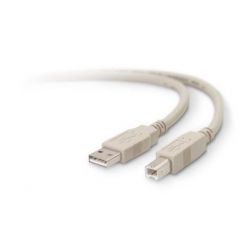 Kabel USB A-B 1,8m, kabel, bílý