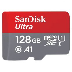SanDisk Ultra 128GB microSDXC karta, UHS-I U1 A1 + adaptér