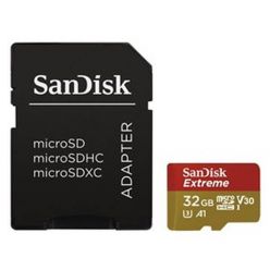 SanDisk Extreme 32GB microSDHC karta, UHS-I V30, A1 + adaptér
