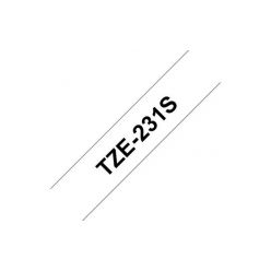 BROTHER TZE231S2 Tape Brother 12mm BLACK ON WHITE (4m)
