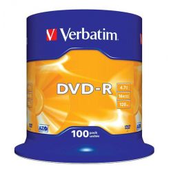Verbatim DVD-R Matt Silver, 4.7GB, 16x, 100ks, spindle
