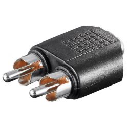 PremiumCord Adaptér 1x stereo jack female - 2x Cinch male