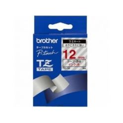 Brother TZ-132, průsvitná / červená (12mm, l.)
