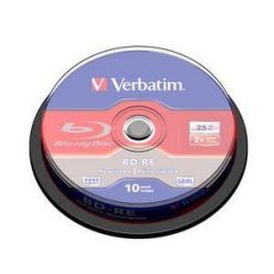 Verbatim BD-RE, 25GB, 2x, 10ks, spindle