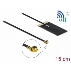 Delock WLAN 802.11 ac/ax/a/h/b/g/n Anténa MHF® I samec 2,7 - 3,0 dBi 1.13 15 cm FPC interní samolepící