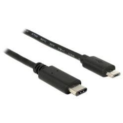 Delock kabel USB Typ-C™ 2.0 samec > USB 2.0 typ Micro-B samec 1 m černý
