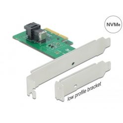 Delock redukce z 1x interní U.2 (SFF-8643) na PCIe x4 4.0, Low Profile