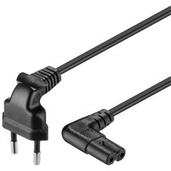Goobay kabel síťový 230V se zahnutými konektory 0.75m