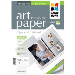 COLORWAY fotopapír/ ART glossy "magnetic" 690g/m2, A4 / 5kusů