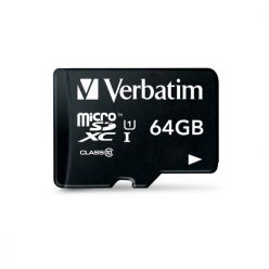 Verbatim 64GB microSDXC karta, Class 10 + SD adaptér