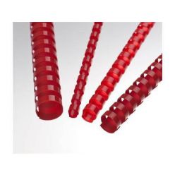 Plastové hřbety 6 mm, červené