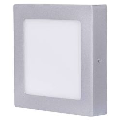Emos přisazené LED svítidlo, čtverec 12W/70W, NW neutrální bílá, IP20, stříbrné