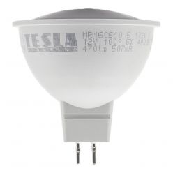 TESLA LED žárovka/ GU5,3/ MR16/ 6W/ 12V/ 470lm/ 4000K/ denní bílá