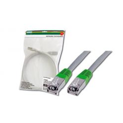 Digitus Patch Cable CROSS, FTP, CAT 5E, AWG 26/7, šedý/zelený, 3 m