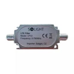 Solight LTE filtr na anténní kabel, 0-790MHz, max. 60. kanál DVB-T, F konektory