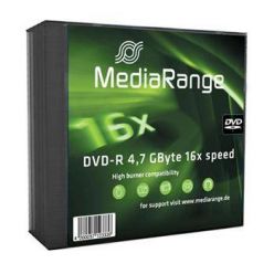 MediaRange DVD-R disky, 4.7GB, 16x, 5ks, slim CD box