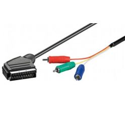 Goobay SCART M (21-pin) > 3x RCA M (YUV/RGB), 1m