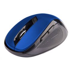 C-TECH myš WLM-02, černo-modrá, bezdrátová, 1600DPI, 6 tlačítek, USB nano receiver