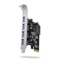 AXAGON PCEU-430VL, USB 3.0 řadič, 4x externí USB 3.0, UASP, PCIe