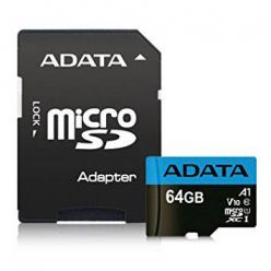 ADATA 64GB microSDXC karta, UHS-I A1, 85R/25W + adaptér