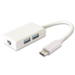 PremiumCord USB 3.1 gigabitová síťová karta + 2-portový USB 3.0 hub