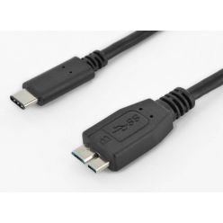 PremiumCord USB 3.0 propojovací kabel, Typ-C (m) -> micro-B (m), 1m