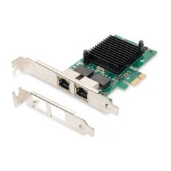 Digitus gigabitová 2-portová ethernetová karta, 2x RJ-45, LP, PCIe