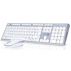 CONNECT IT Combo bezdrátová klávesnice a myš, CZ, šedo-bílá