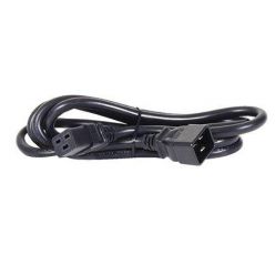 Kabel síťový prodlužovací 16A, IEC320 C20 - C19, 5m, černý