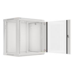Nástěnný rack 19'' 12U 600X450mm šedý flat pack